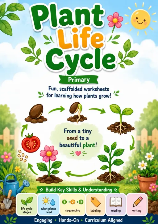 Plant Life Cycle Worksheet Pack