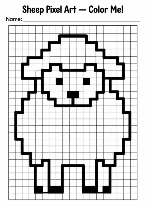 Sheep Pixel Art