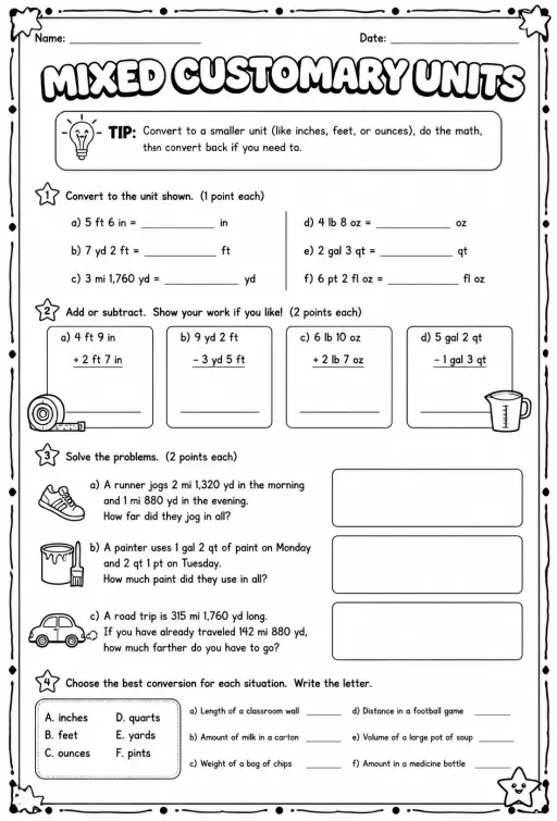 Mixed customary units