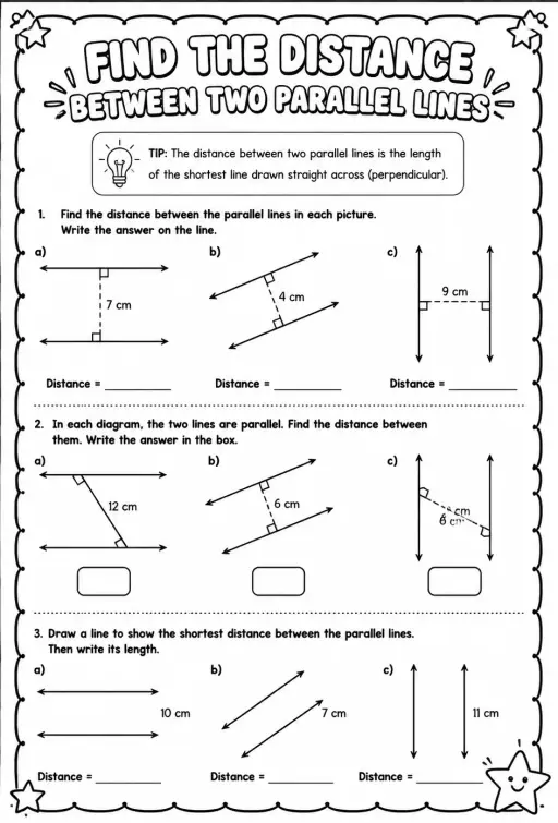 Find the distance between two parallel lines