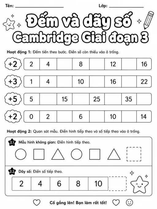 Phân số Cambridge Giai đoạn 3 - Gói bài tập 24