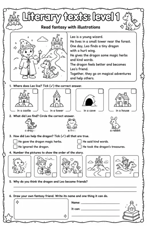 Read fantasy with illustrations