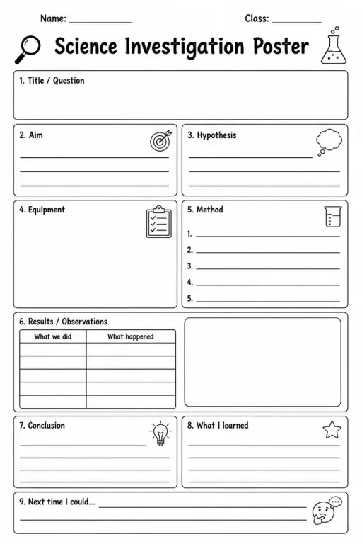 Science Investigation Poster