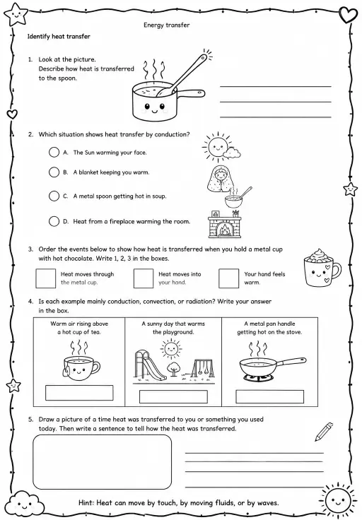 Identify heat transfer