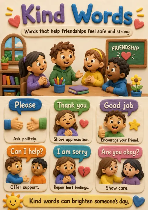 Kind Words Friendship Infographic