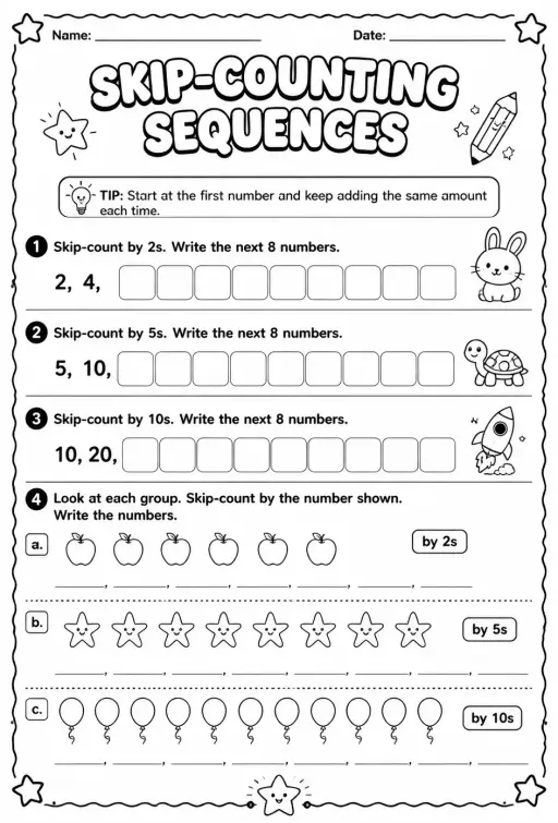 Skip-counting sequences