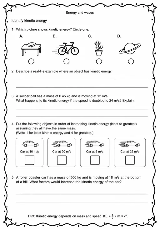 Identify kinetic energy