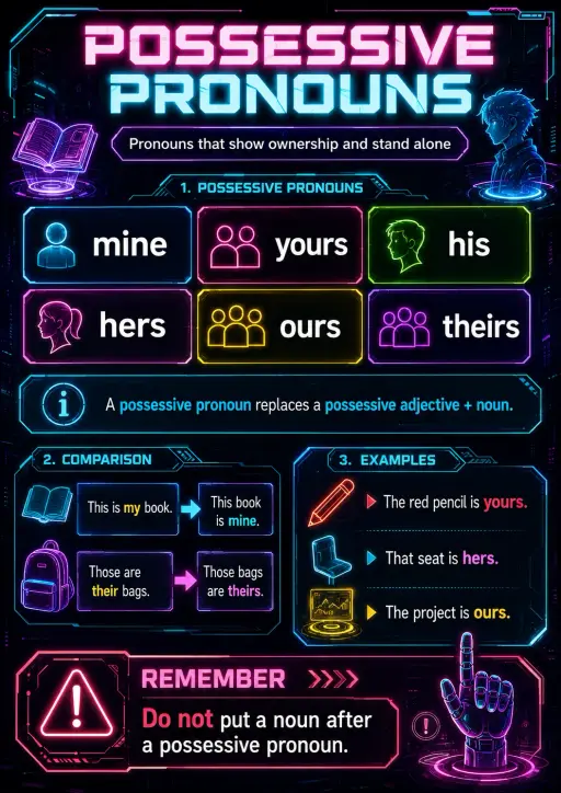 Possessive Pronouns Infographic