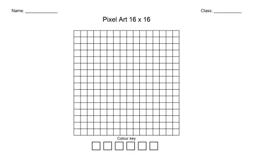 Pixel Art Grid 16x16 (Blank)