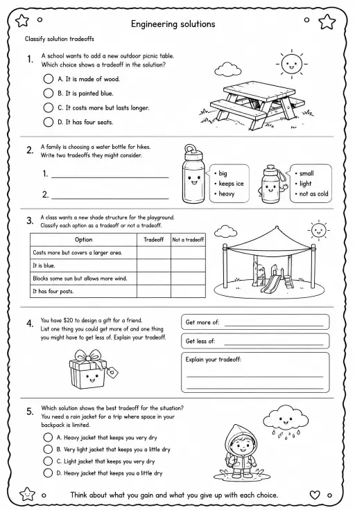 Classify solution tradeoffs