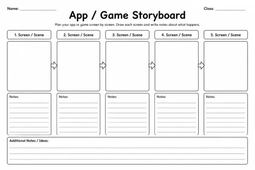 App / Game Storyboard