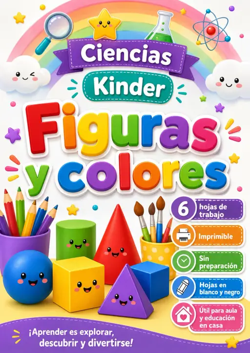 Kinder - Figuras y colores - Paquete de ciencias en español