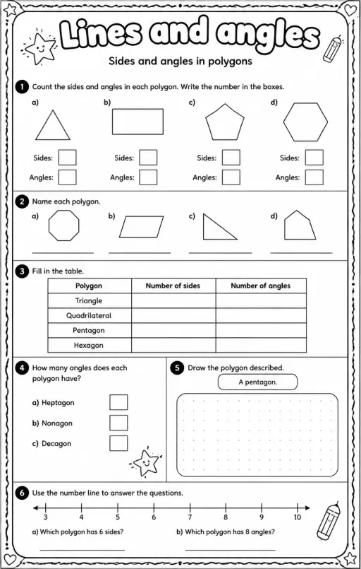 Sides and angles in polygons