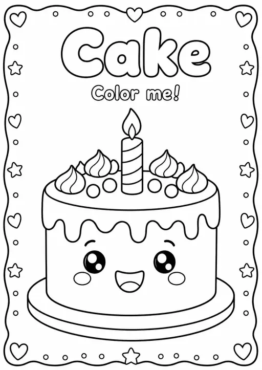 Cake Coloring Pages