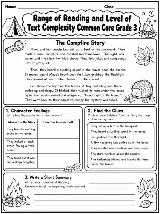 Range of Reading and Level of Text Complexity Common Core Grade 3