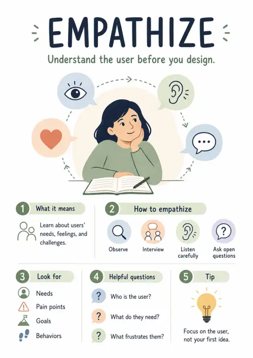 Empathize Design Thinking Infographic