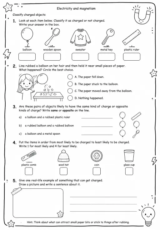 Classify charged objects