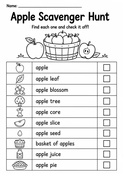 Apple Scavenger Hunt — Grade 3