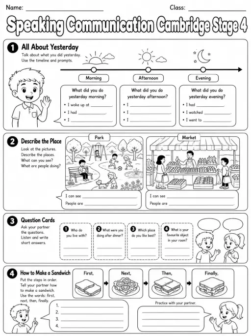Speaking Communication Cambridge Stage 4
