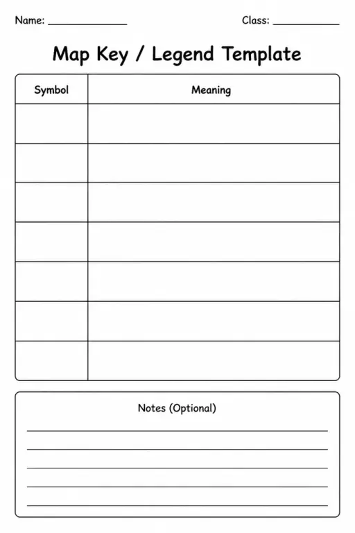 Map Key / Legend Template