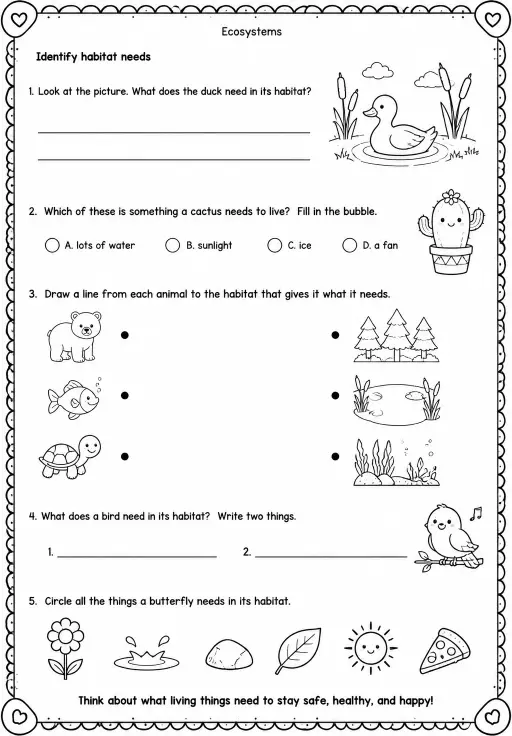 Identify habitat needs