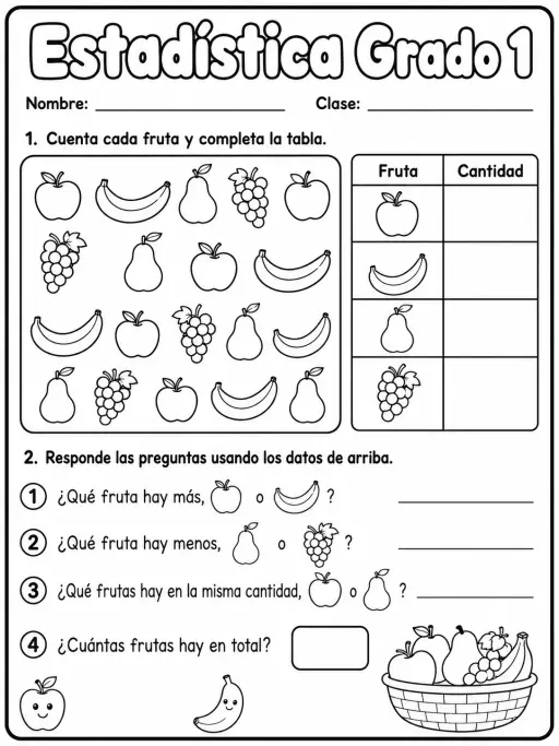 1.º grado - repaso de matemáticas - Paquete de fichas - Conjunto 2
