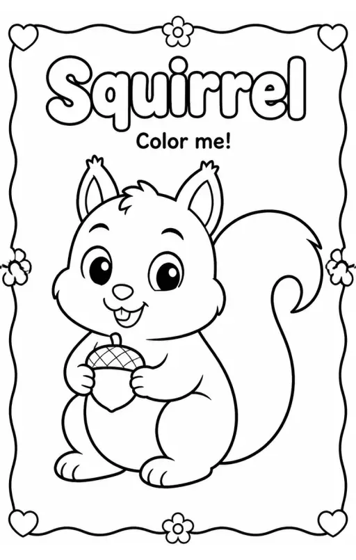 Squirrel Coloring Pages