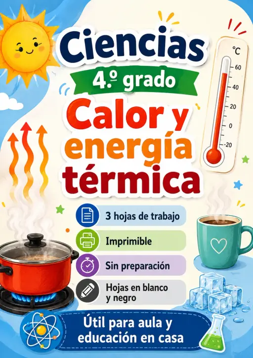 4.º grado - Calor y energía térmica - Paquete de ciencias en español