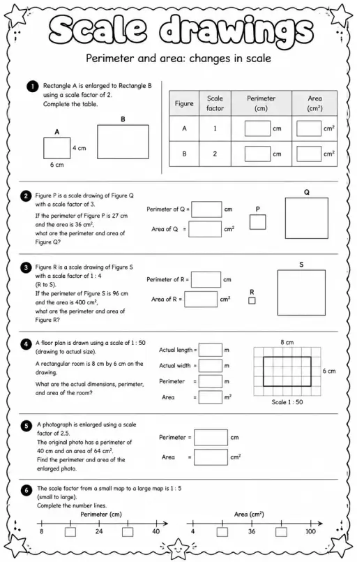 Perimeter and area: changes in scale