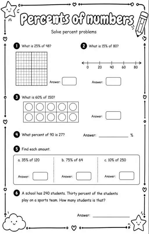 Solve percent problems