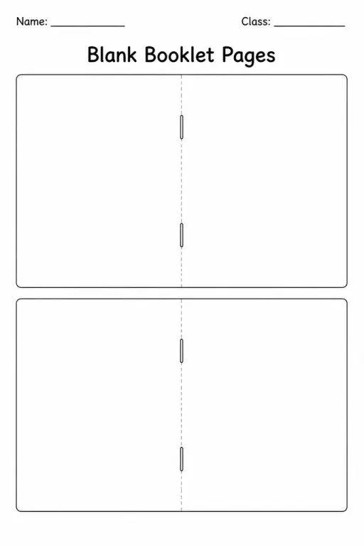 Blank Booklet Pages