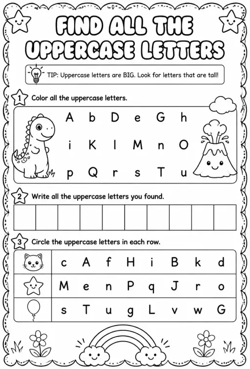 Find all the uppercase letters