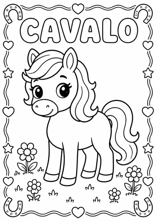 Desenho de Cavalo para Colorir