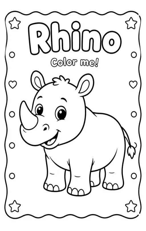 Rhino Coloring Pages
