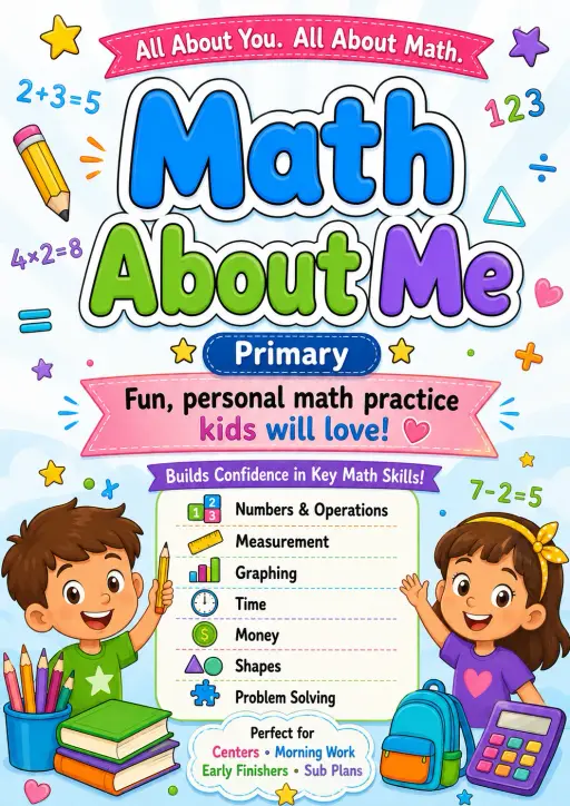 Math About Me Worksheet Pack