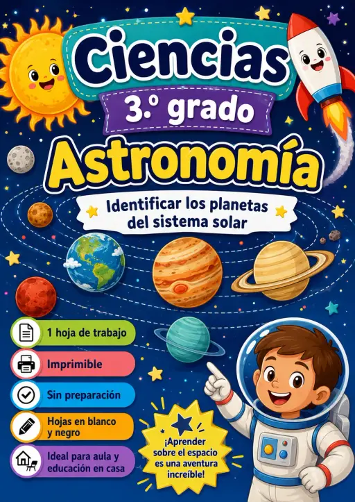 3.º grado - Astronomía - Paquete de ciencias en español