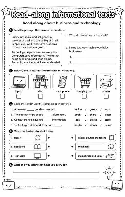 Read along about business and technology