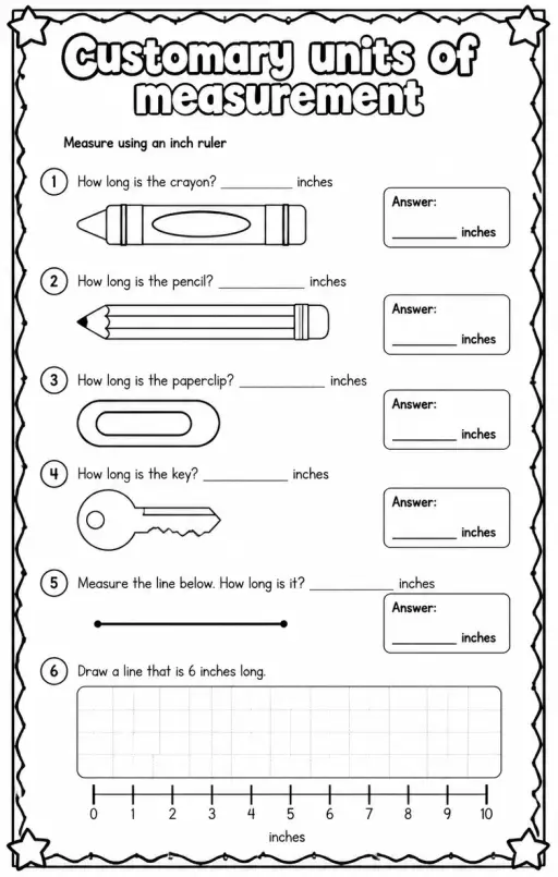 Measure using an inch ruler