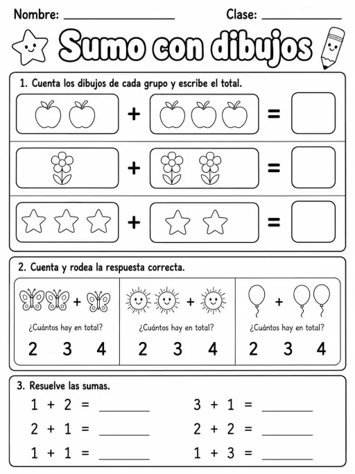 2.º grado - suma - Paquete de fichas