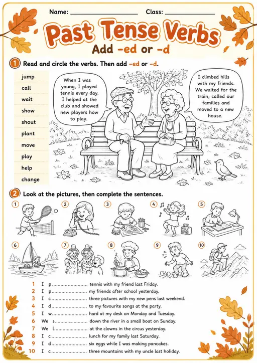Cambridge MOVERS - Past Tense Verbs | Free Worksheet
