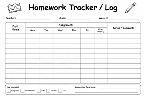 Homework Tracker / Log