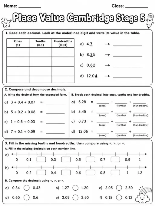 Place Value Cambridge Stage 5
