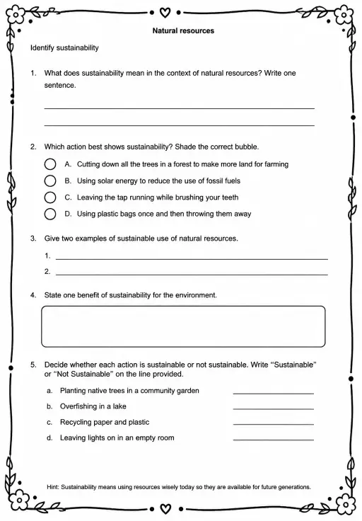 Identify sustainability