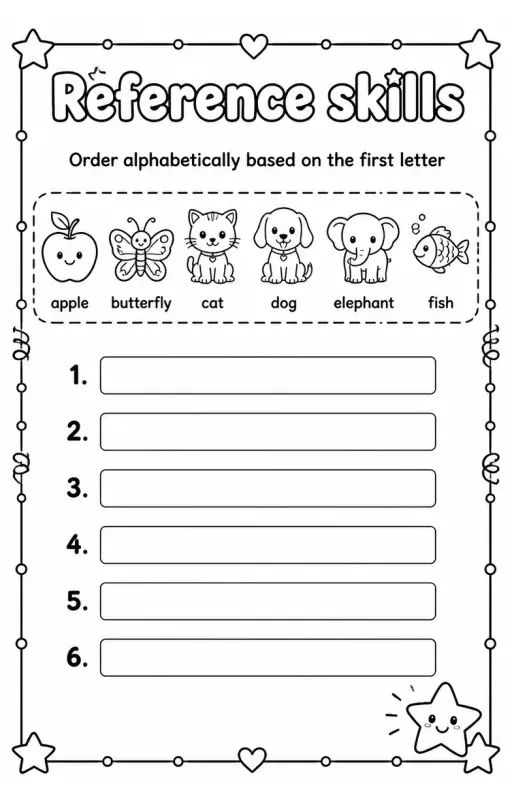 Order alphabetically based on the first letter
