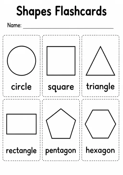 Shapes Flashcards — Grade 1