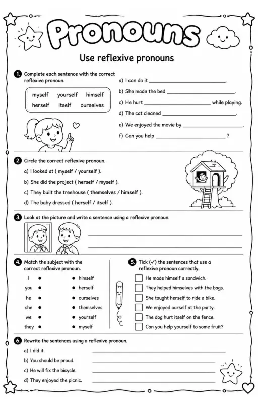 Use reflexive pronouns