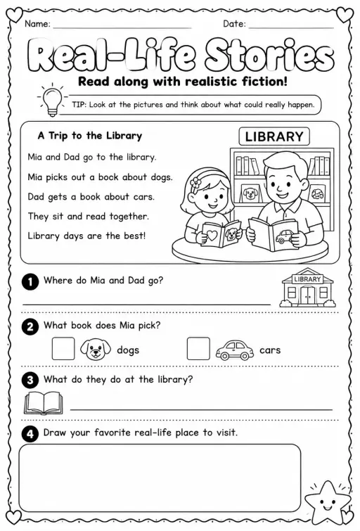 Read along with realistic fiction
