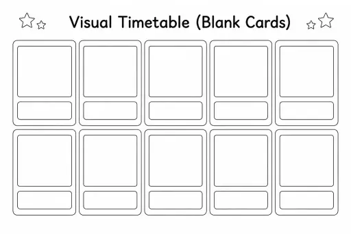 Visual Timetable (Blank Cards)