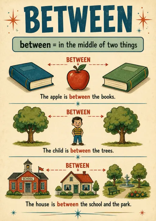 Between Prepositions Infographic