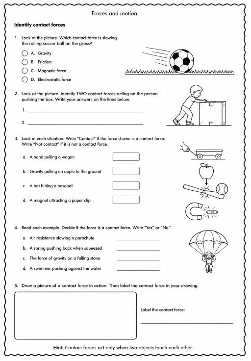 Identify contact forces